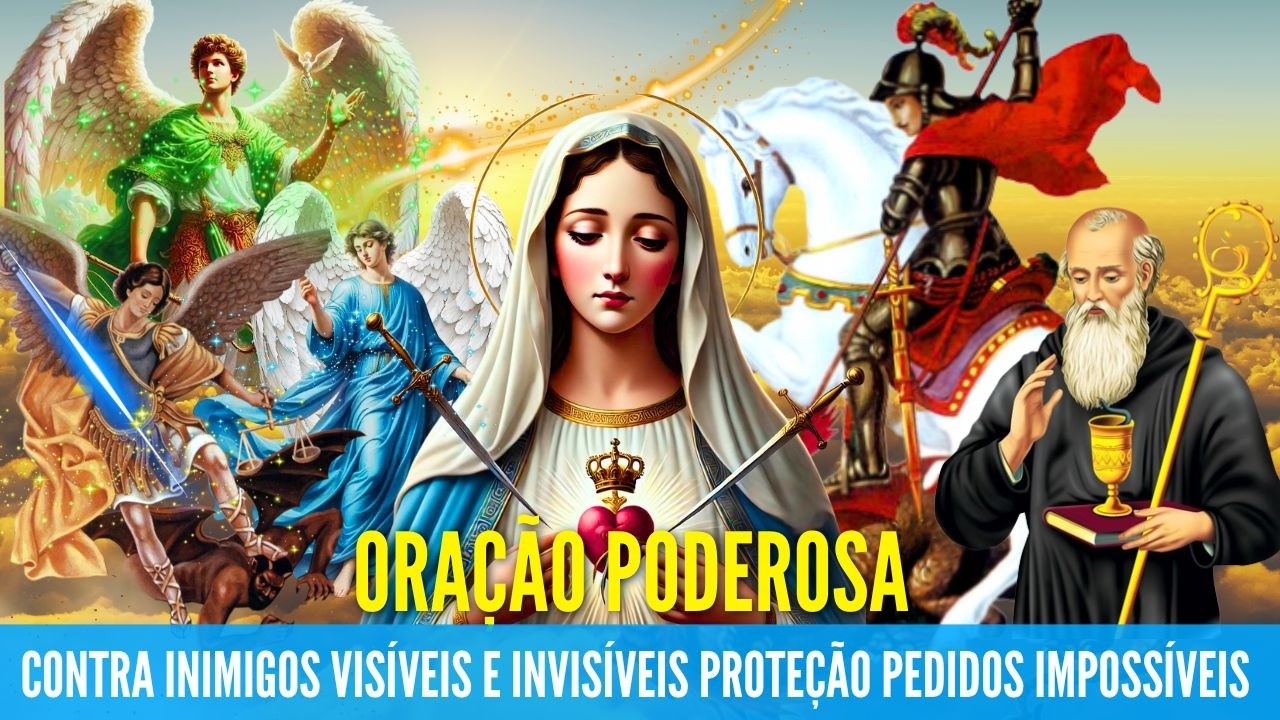 ORAÇÃO PODEROSA de SÃO JORGE NOSSA SENHORA DAS DORES São MIGUEL S.RAFAEL S.GABRIEL SÃO BENTO CURA