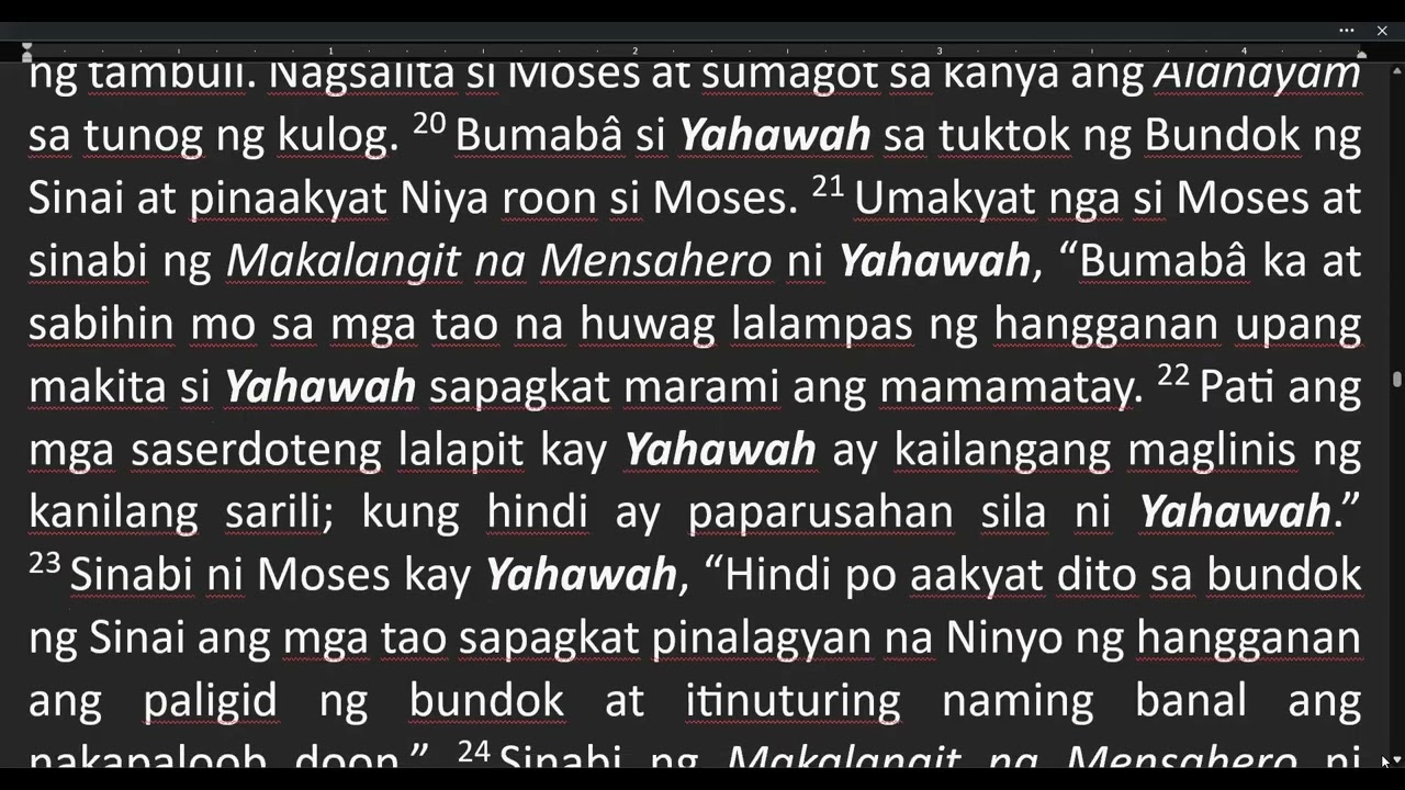 Exo 19-20 Anong kasalanan ang sinisingil sa anak? Bakit sa pagbato ang parusang kamatayan?