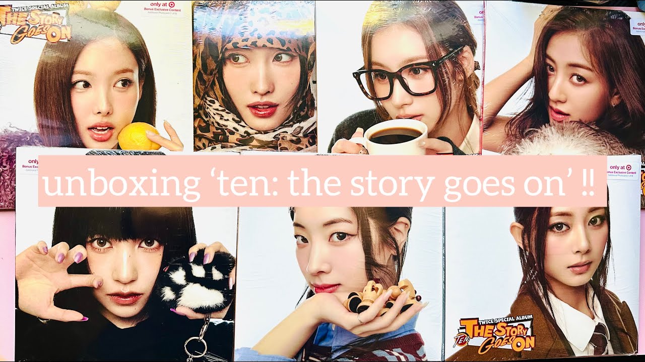 ⋆˙⟡ Распаковка альбома 'Ten: The Story Goes On' группы Twice ♡ 7 участников, 9 экземпляров !!
