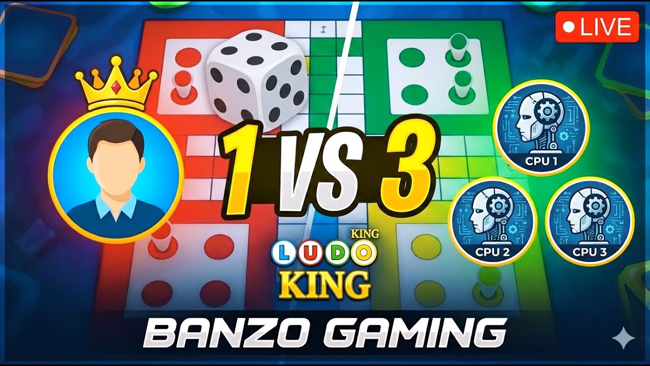 "Will I Lose? 🎲 Ludo King 1 vs 3 Challenge! 🔴LIVE"