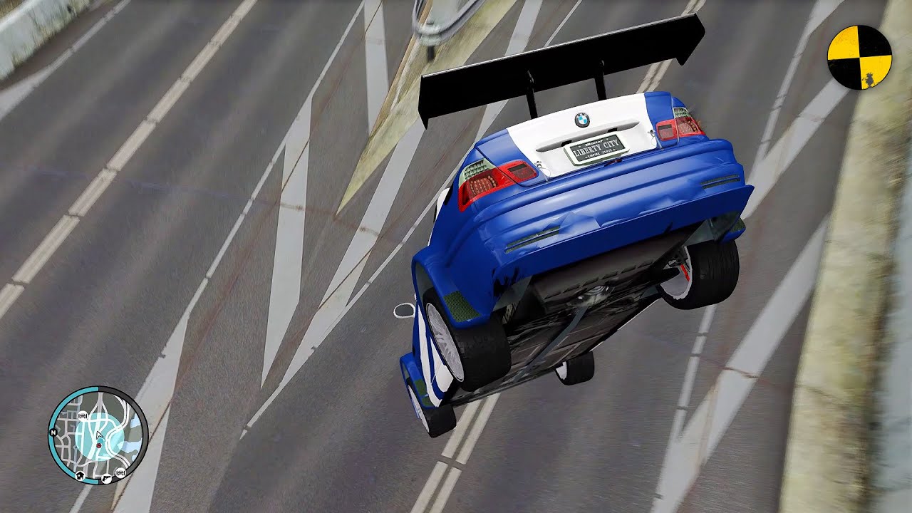 GTA 4 Crazy BMW M3 GTR Crashes Ep.16