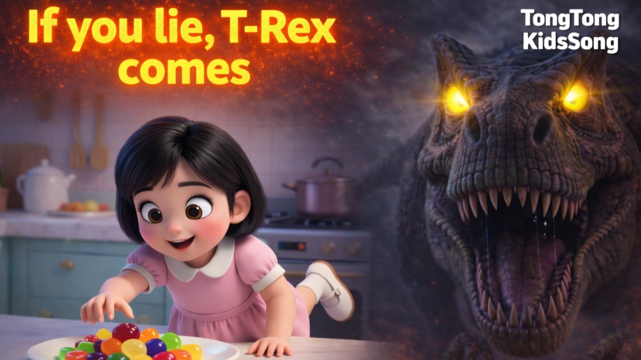 If You Lie, T-REX Comes 🦖|The Dinosaur Smells the Sweets! | Kids Educational Song| TongTongKids song