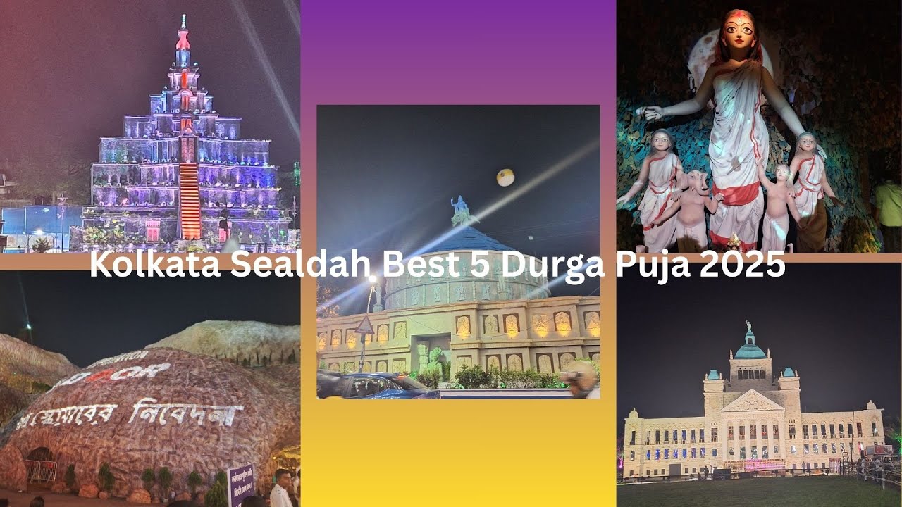 Durga Puja Hopping / Kolkata Sealdah Best 5 Durga Puja I Top 5 Durga Puja Pandals...