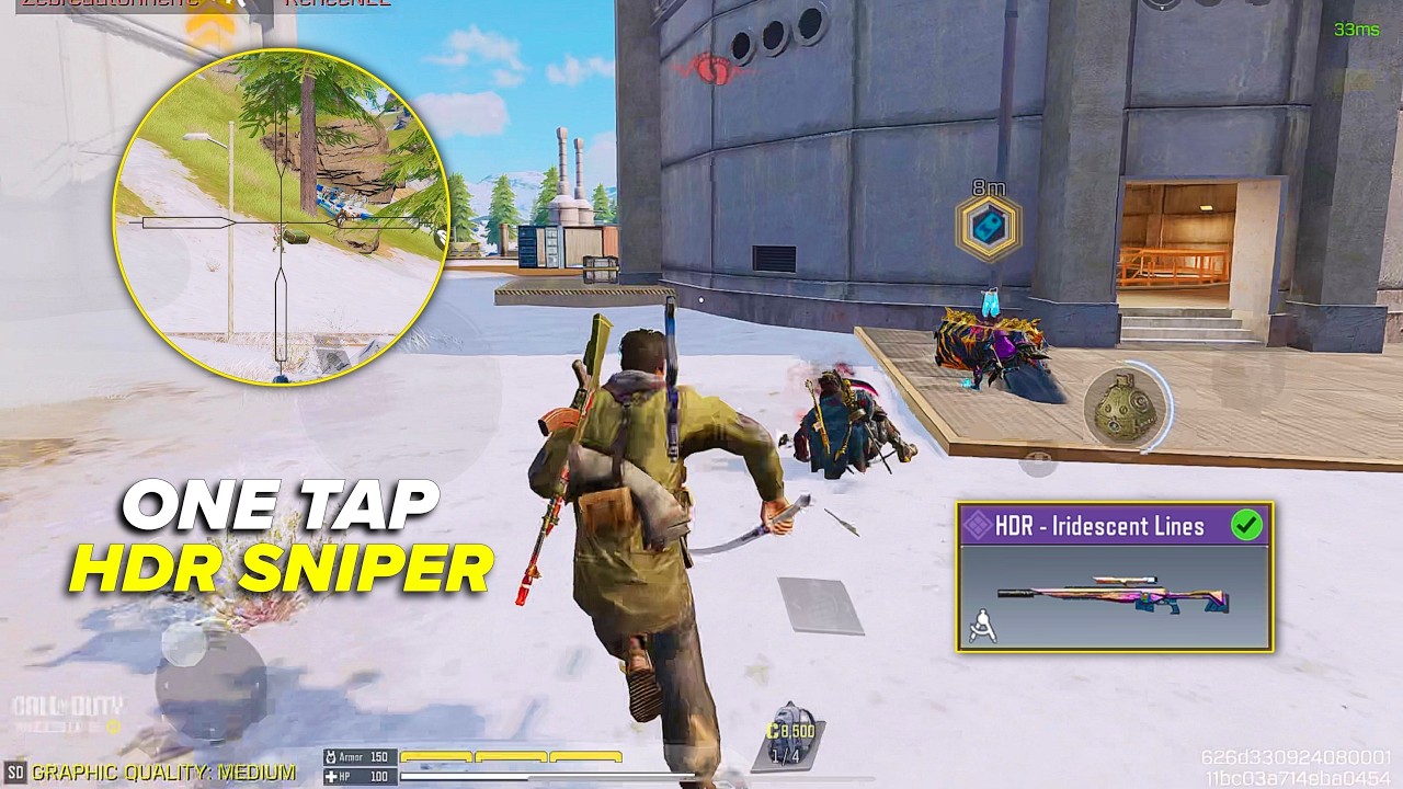 1 SHOT = INSTANT KNOCKDOWN 😳 DEADLY HDR SNIPER BUILD IN COD MOBILE