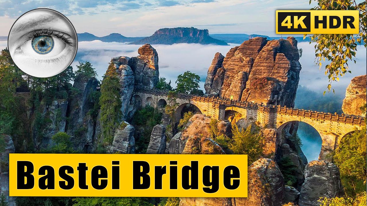 Walking tour of the Bastei Bridge - The Pearl of Saxon Switzerland 🇩🇪 Germany 4K HDR ASMR