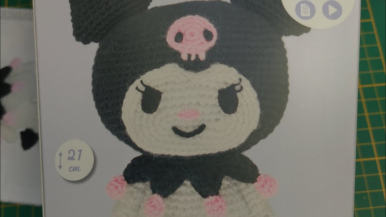 🩷 visage complet +tête de mort de Kuromi tuto pas à pas 👍