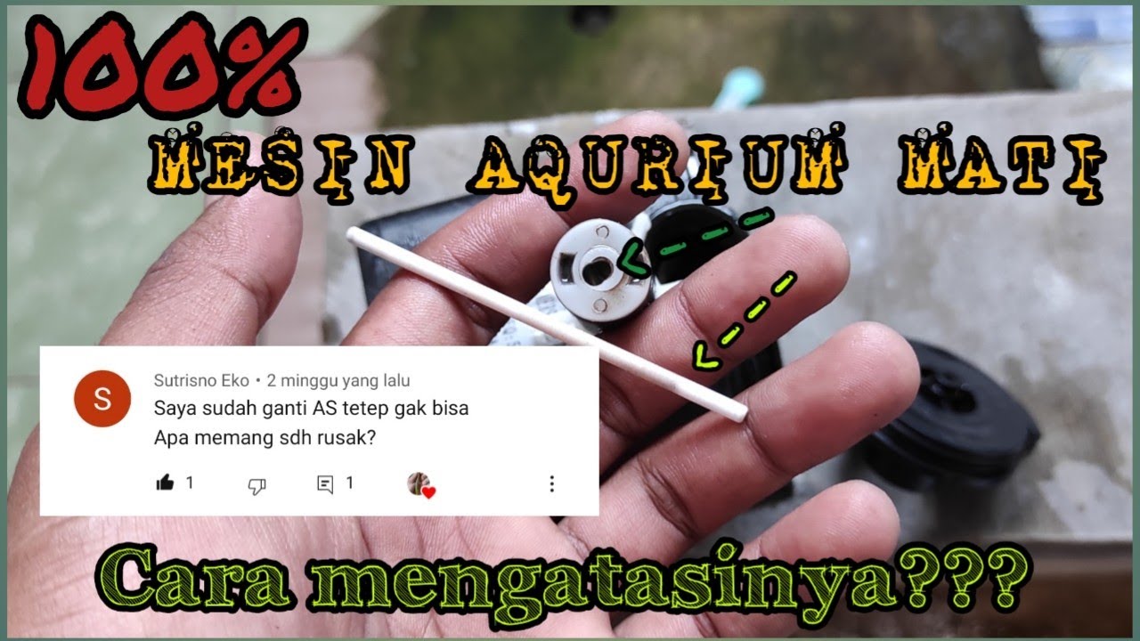 TUTORIAL MEMPERBAIKI MESIN AQURIUM YANG MATI 100%