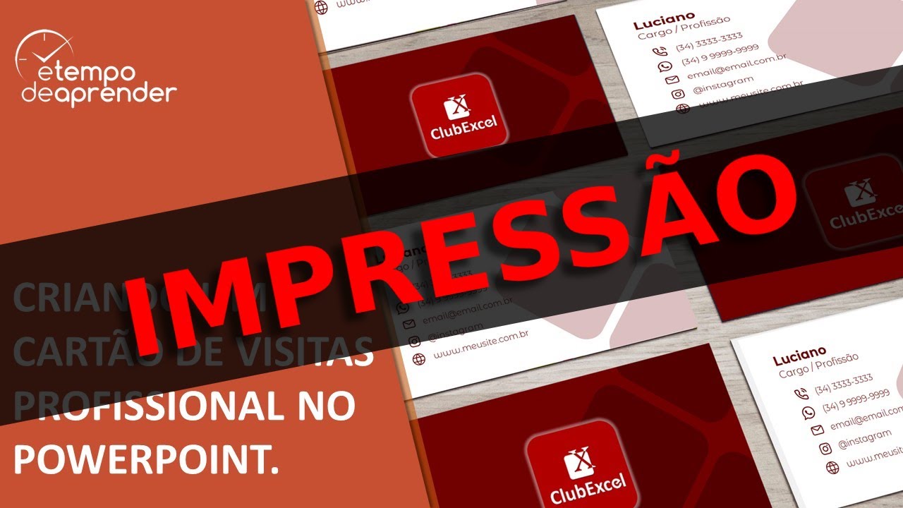 IMPRESSÃO - Como criar seu Cartão de Visitas Profissional usando apenas o PowerPoint