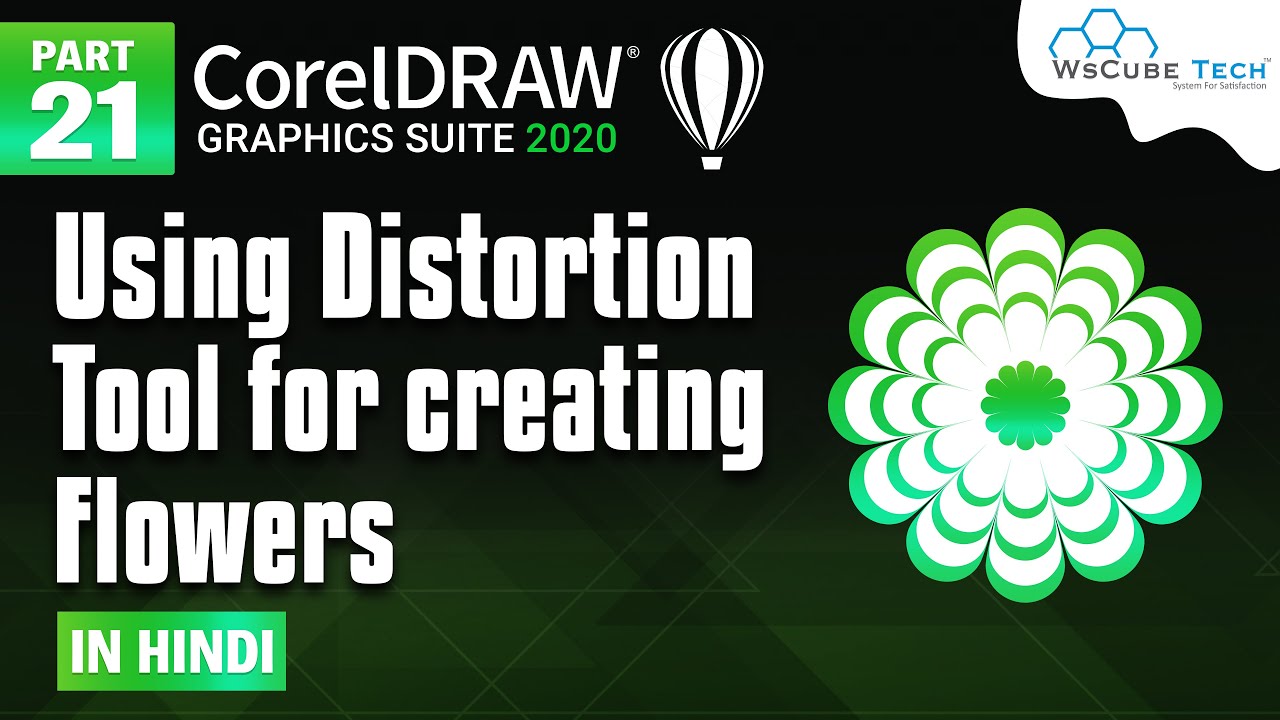 How to Use Distortion Tool in CorelDraw | Using Distortion Tool  For Creating Flowers  #21