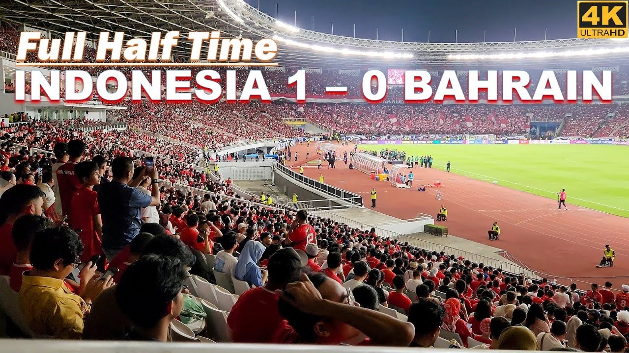 #walkingaround First Half Time [Full] Indonesia vs Bahrain at GBK Stadium ❗Timnas Indonesia @Jakarta