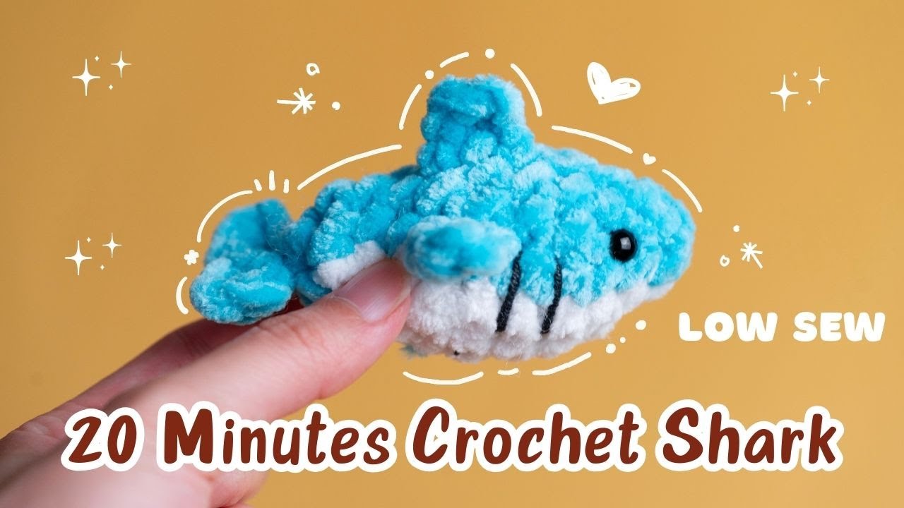 🦈 Crochet Shark For Beginner - Amigurumi Animal Tutorial - Crochet Fish Step By Step 🦈