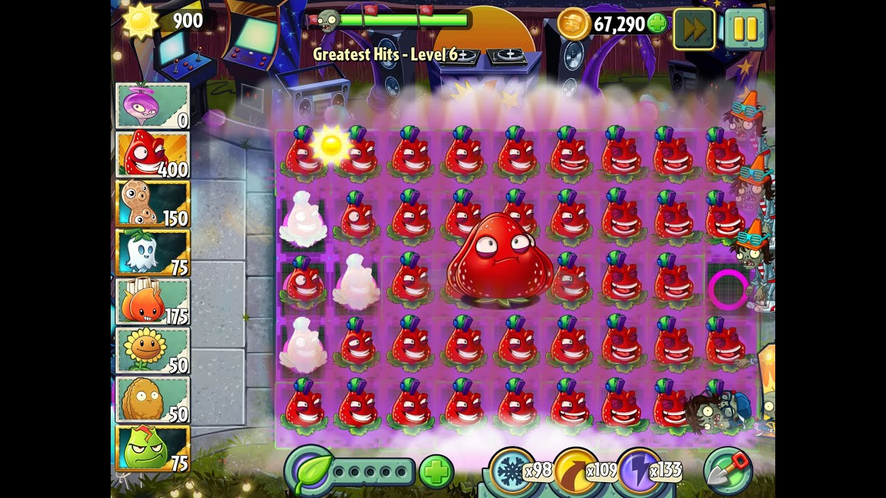 Plants vs Zombies 2 Greatest Hits Epic Hack - Level 6 - Turniping Strawbursts!