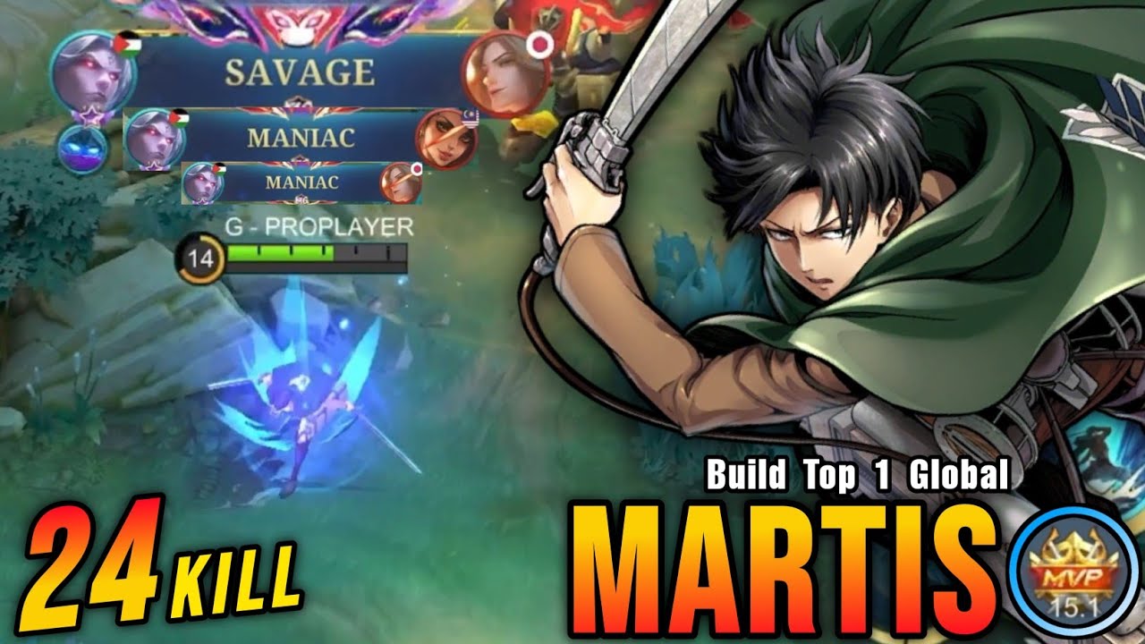 SAVAGE & 2x MANIAC!! Finally Martis Attack on Titan Skin is Back - Build Top 1 Global Martis ~ MLBB
