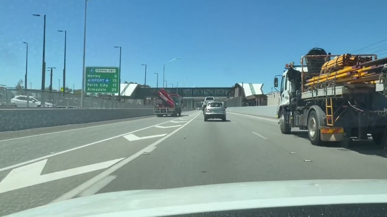 Day time Drive on Perth’s Tonkin Highway￼.