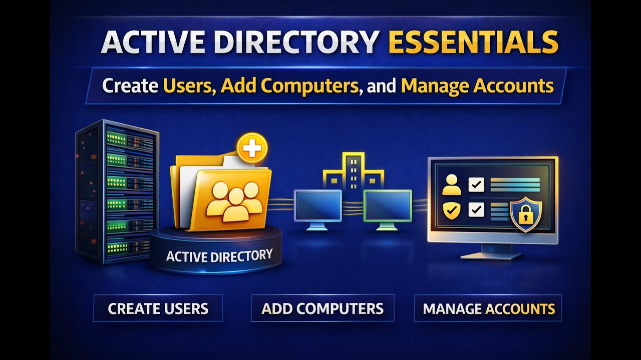Active Directory Essentials: Create Users, Add Computers, and Manage Accounts