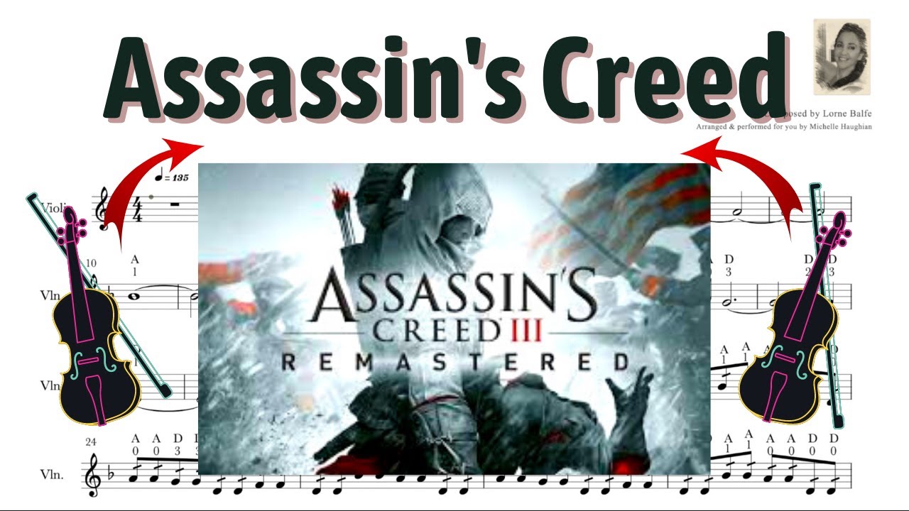 Assassin's Creed III ~ Main Theme 🎻 Violin LEARN how to play + FREE Violin Sheet Music