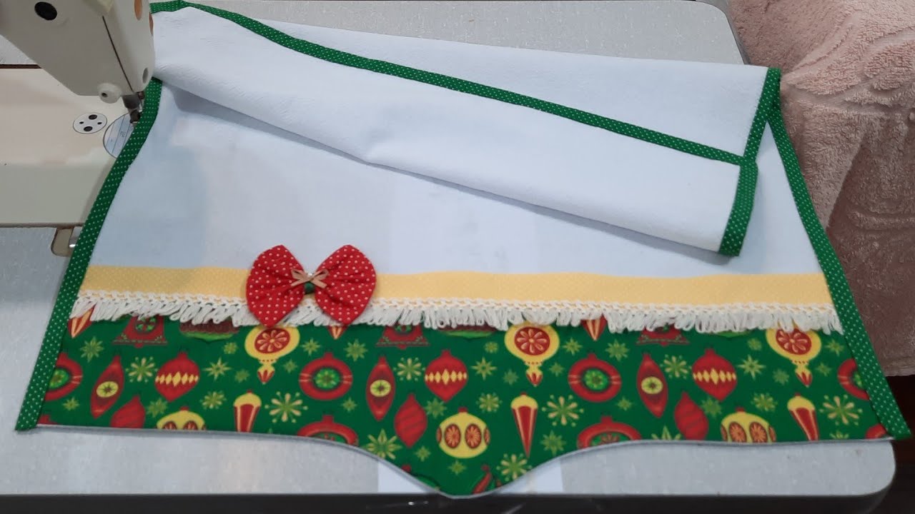 Pano de prato uma ótima opção para uma renda estra no Natal. 