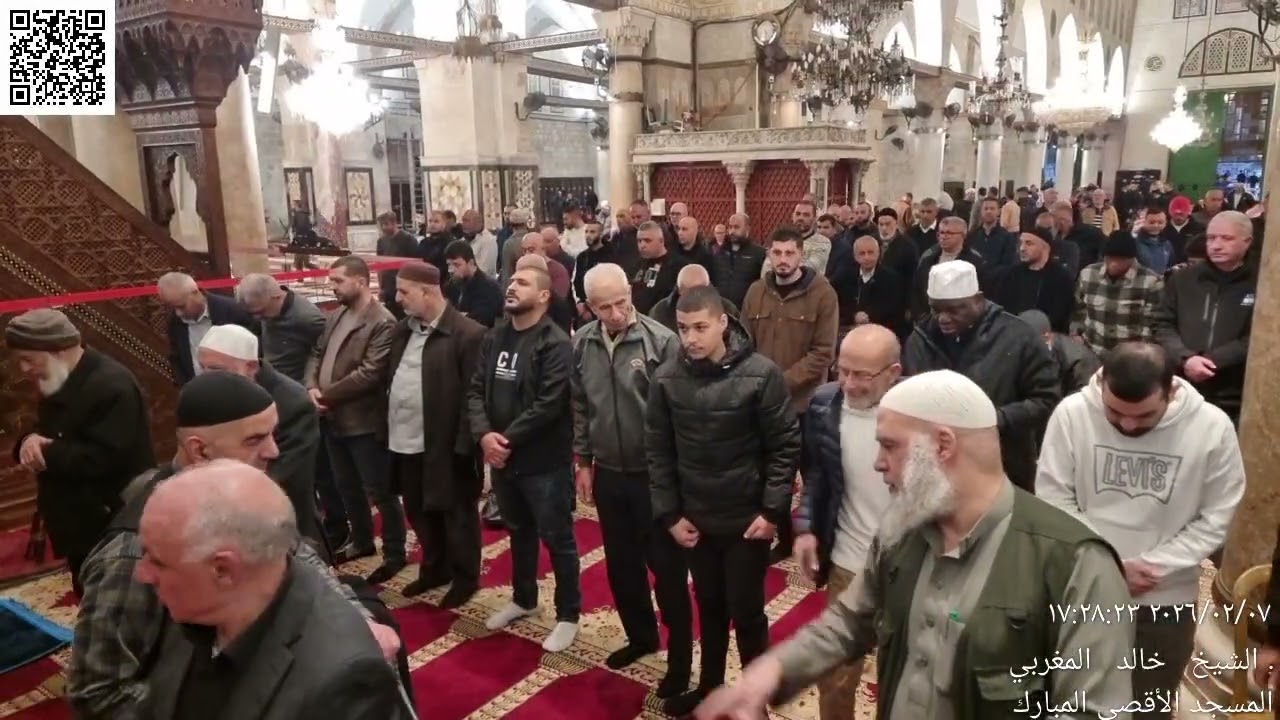 04 - أذان وصلاة المغرب من المسجد الأقصى المبارك - السبت 19 شعبان (8) 1447 - 7 شباط (2) 2026م