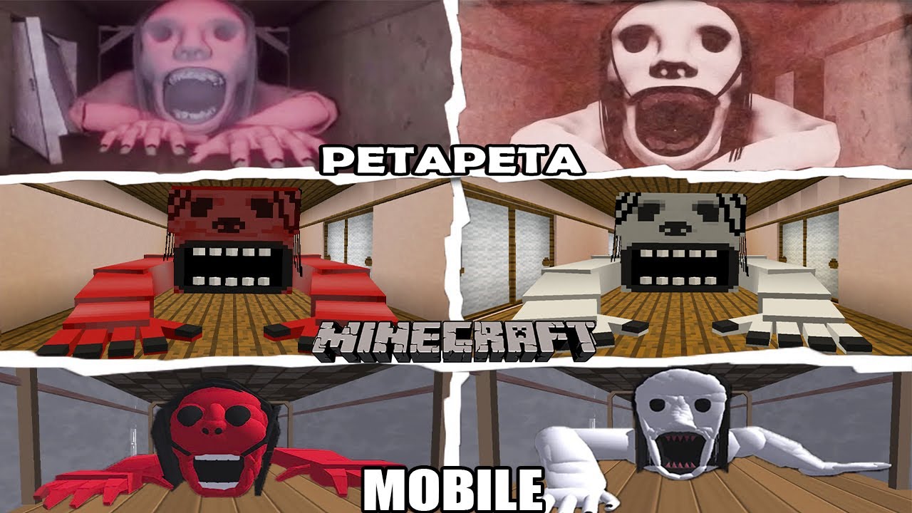 ROBLOX PETAPETA ALL JUMPSCARES vs MINECRAFT vs Mobile
