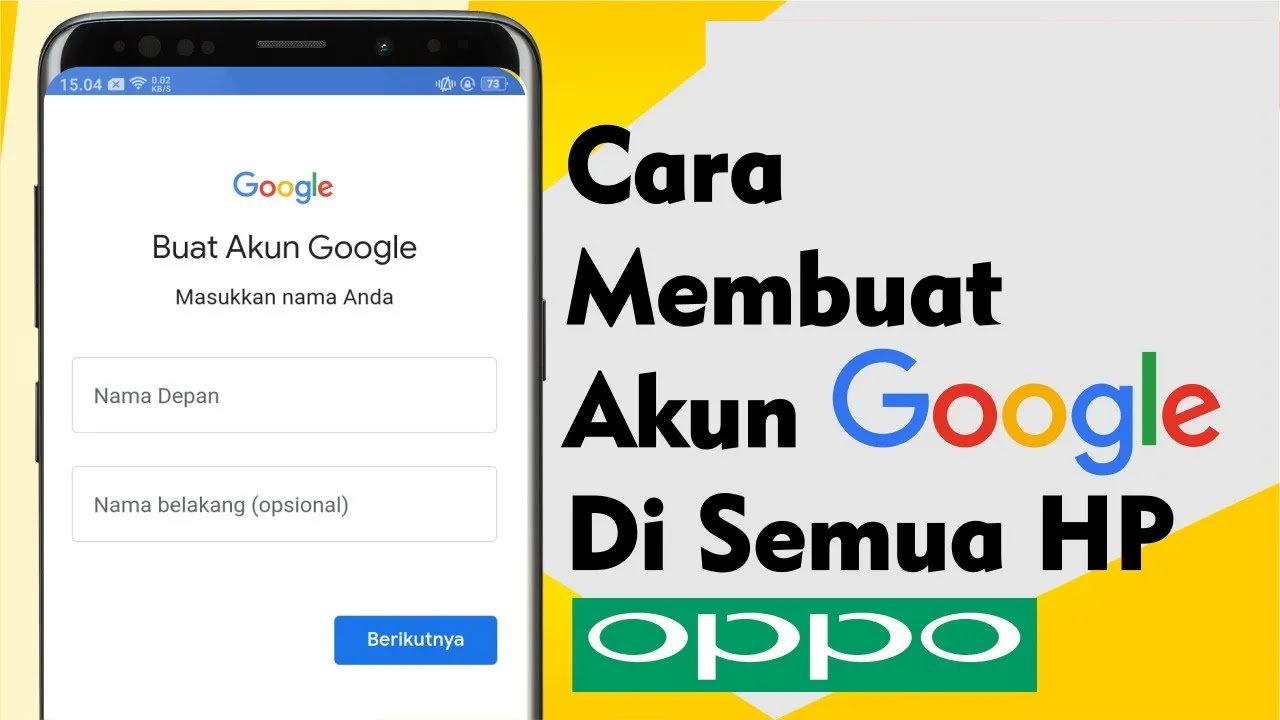 Cara Membuat Akun Google Baru Di HP OPPO Terbaru