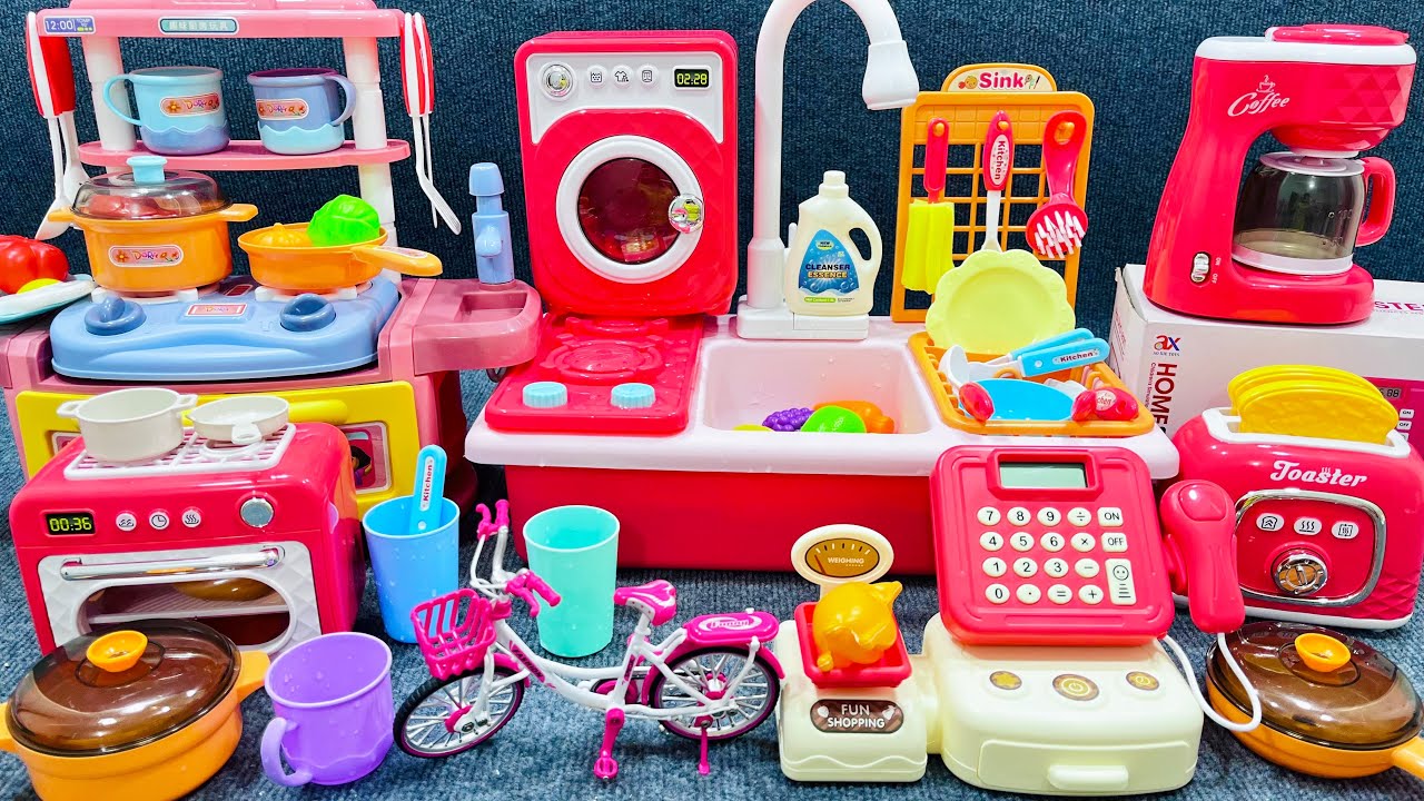 8 Minutes Satisfying with Unboxing Automatic Kitchen Appliance Playset ASMR | Review Toys