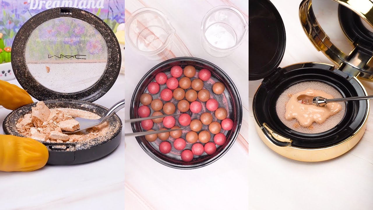Satisfying Makeup Repair💄ASMR How To Clean & Reuse Your Old Cosmetics #303