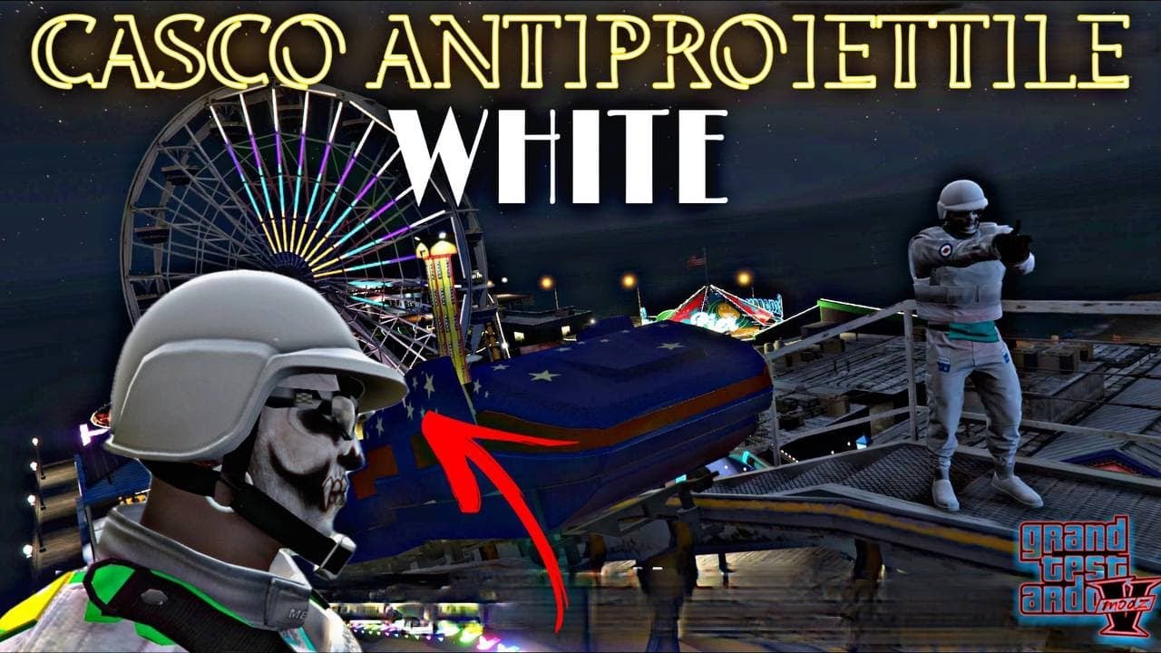 GTAV ONLINE 😍CASCO ANTIPROIETTILE BIANCO 😲 VERY EASY 😜 MORE FAST 😀 OUTFIT FULL WHITE 😀 (SW)