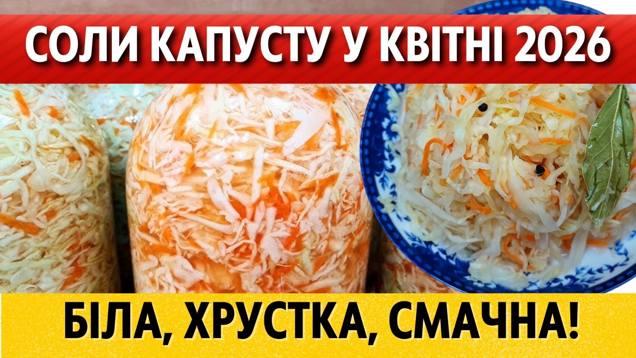 СОКОВИТА! Квітень, травень 2026 – коли солити та квасити капусту за місячним календарем