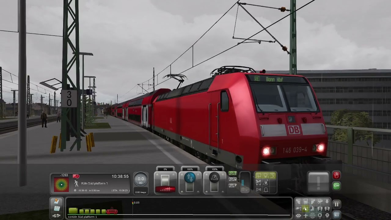 TS2016. TRAIN SIMULATOR - DB BR146 -  Stormy trip to Bonn