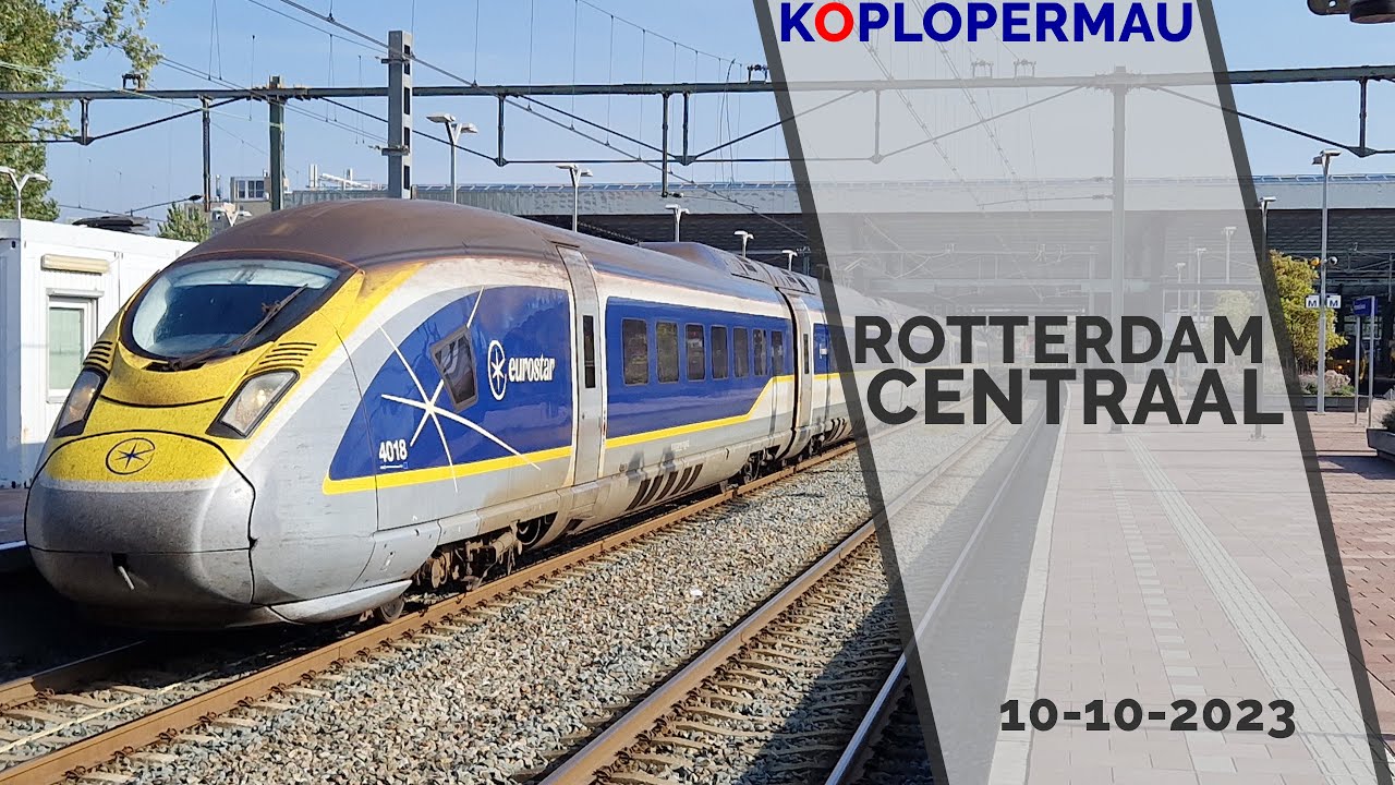 Treinen op station Rotterdam Centraal - 10 oktober 2023