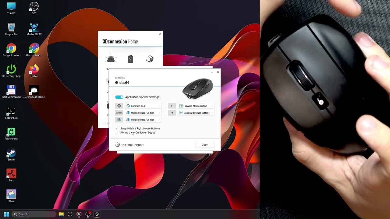 3Dconnexion CadMouse Compact – How to Swap Middle and Right Mouse Buttons