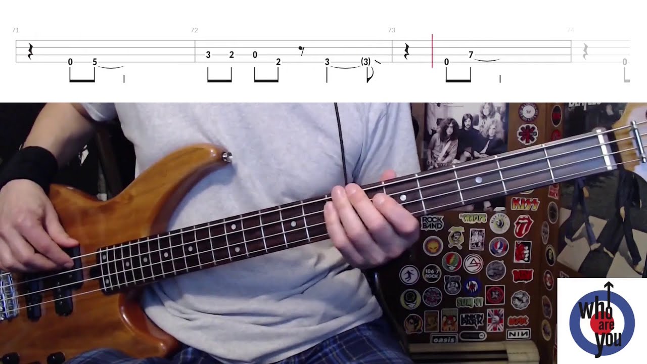 Who Are You by The Who - Bass Cover with Tabs Play-Along