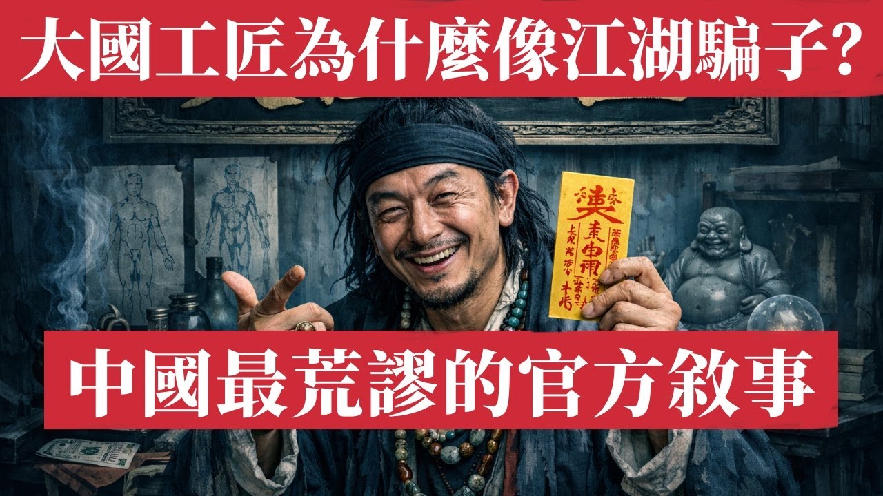 中國最荒謬的一種官方敘事：大國工匠為什麼把工程師宣傳的像個江湖騙子一樣？一場把工程師拍成玄學大師的敘事災難。「低級紅」的偷懶：把觀眾當傻子；土法煉鋼的路徑依賴；假英雄敘事的文化根源；科學造假｜大國崛起