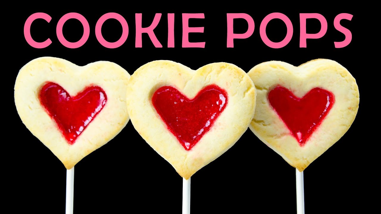 Heart Shaped Cookie Pops (Stained Glass Candy Effect) by  Cookies Cupcakes and Cardio