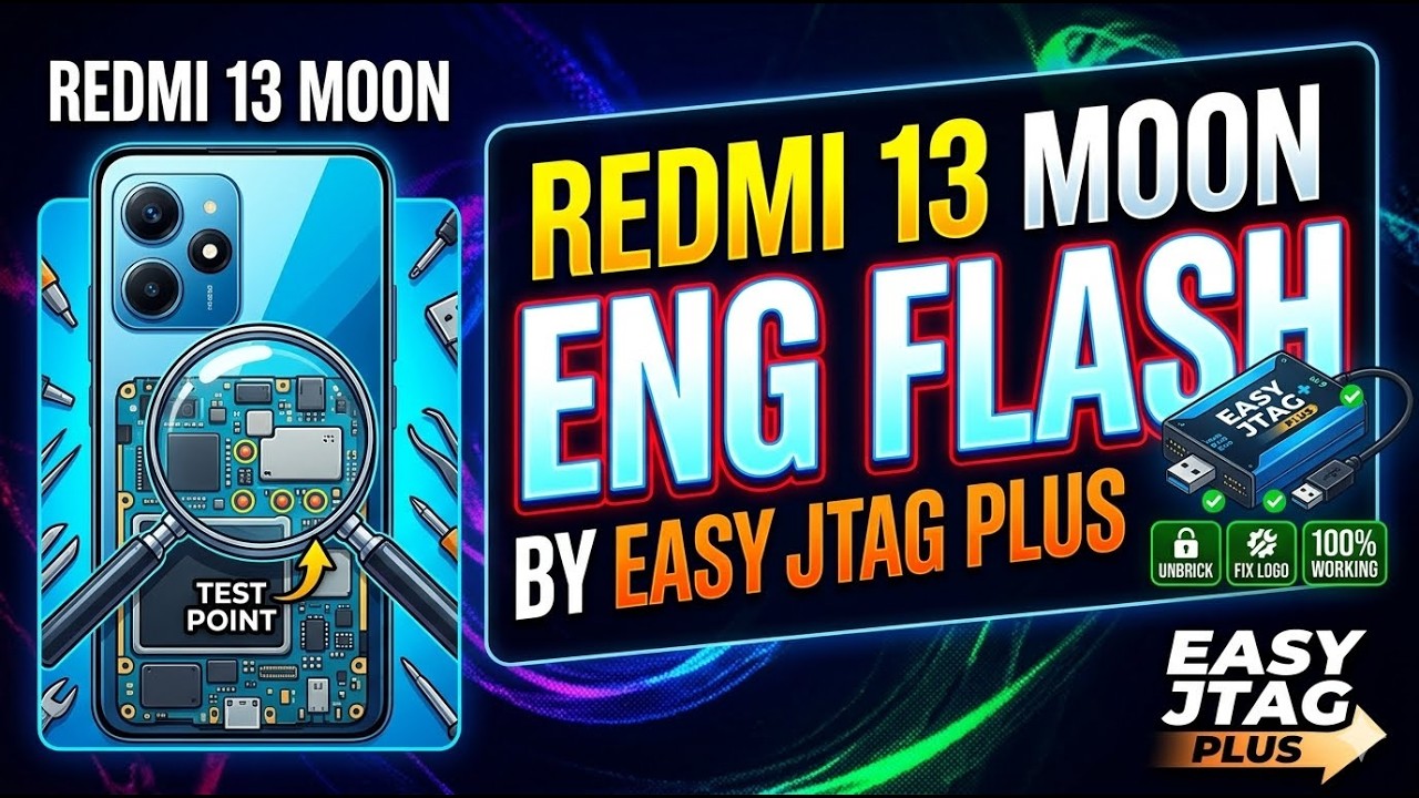 Redmi 13 Moon Dead Boot Repair & ENG Flash Successfully Done By EasyJTAG Plus