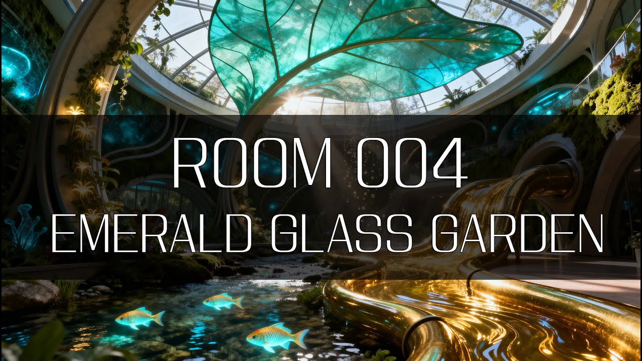 ROOM 004: Изумрудный сад 🌿 1 час Родес-пианино и пение птиц | Ботанический эмбиент [4K 60FPS]