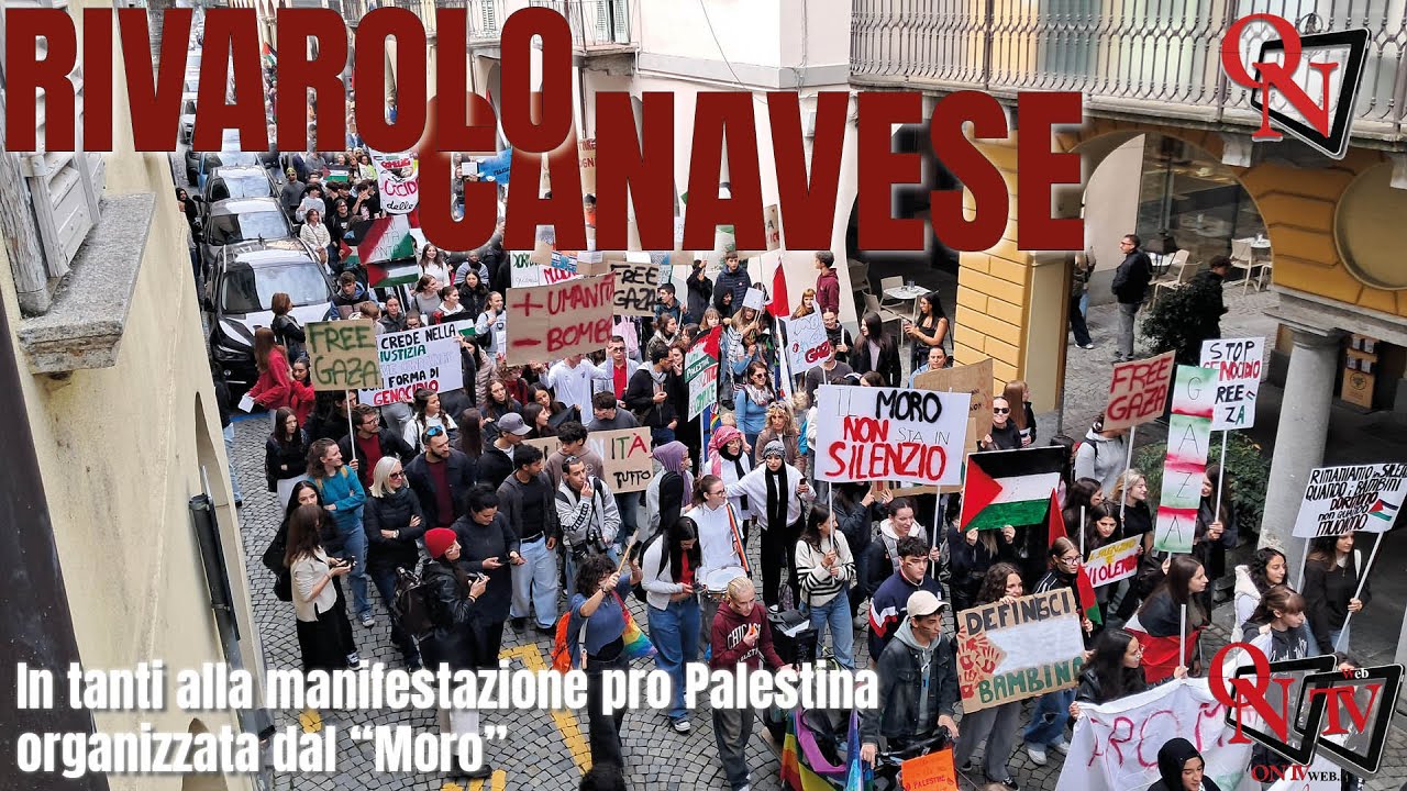 RIVAROLO CANAVESE &ndash; In tanti alla manifestazione pro Palestina organizzata dal &ldquo;Moro&rdquo;
