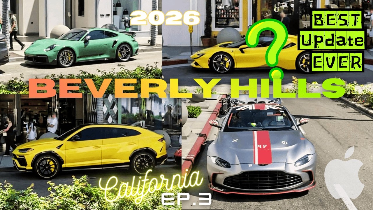 BEVERLY HILLS IS BACK WITH THE CRAZIEST UPDATE EVER!! SUPERCARS IN APPLE MAPS | CALIFORNIA EP.03 🤩💥