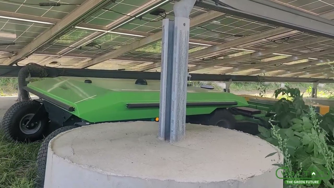 Autonomous Mowingrobot Solar Park Austria | Grass Mowing Solar Park | Mowing on GPS and Lidar