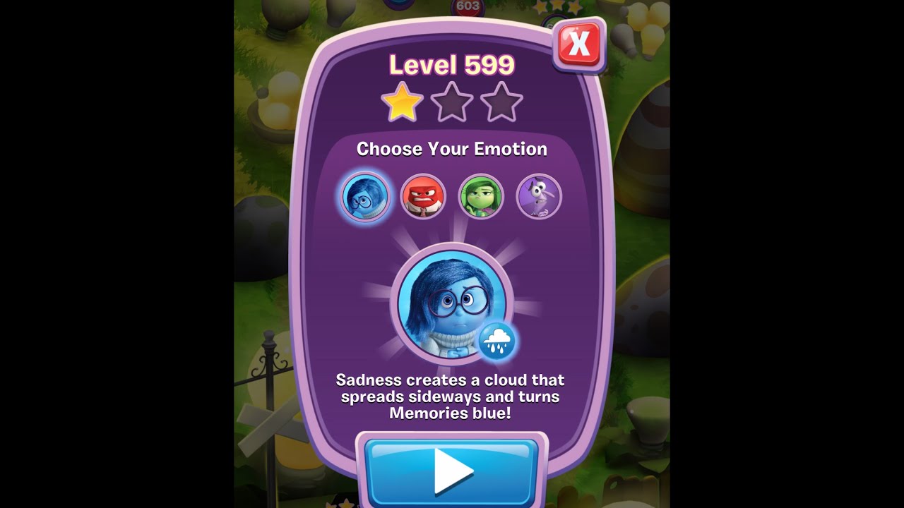 inside out thought bubbles level 599 (Sadness)