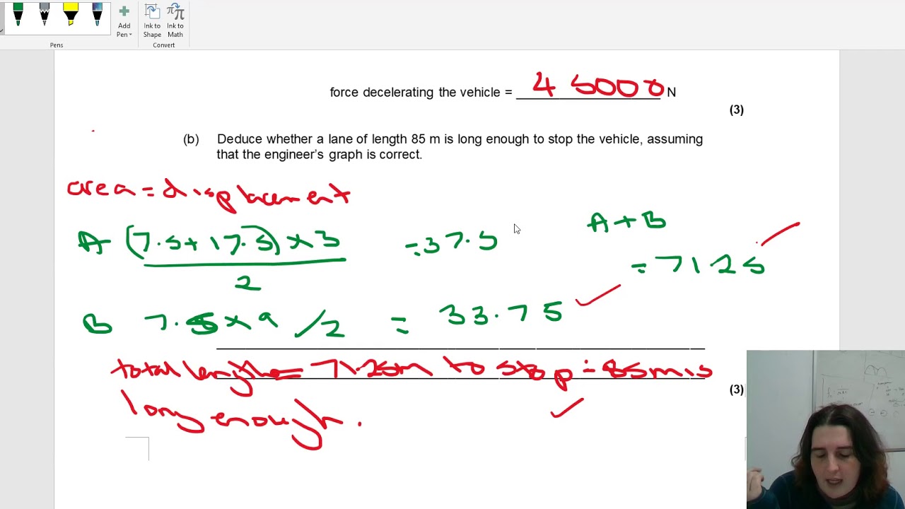 Question 17  SUVAT with a twist