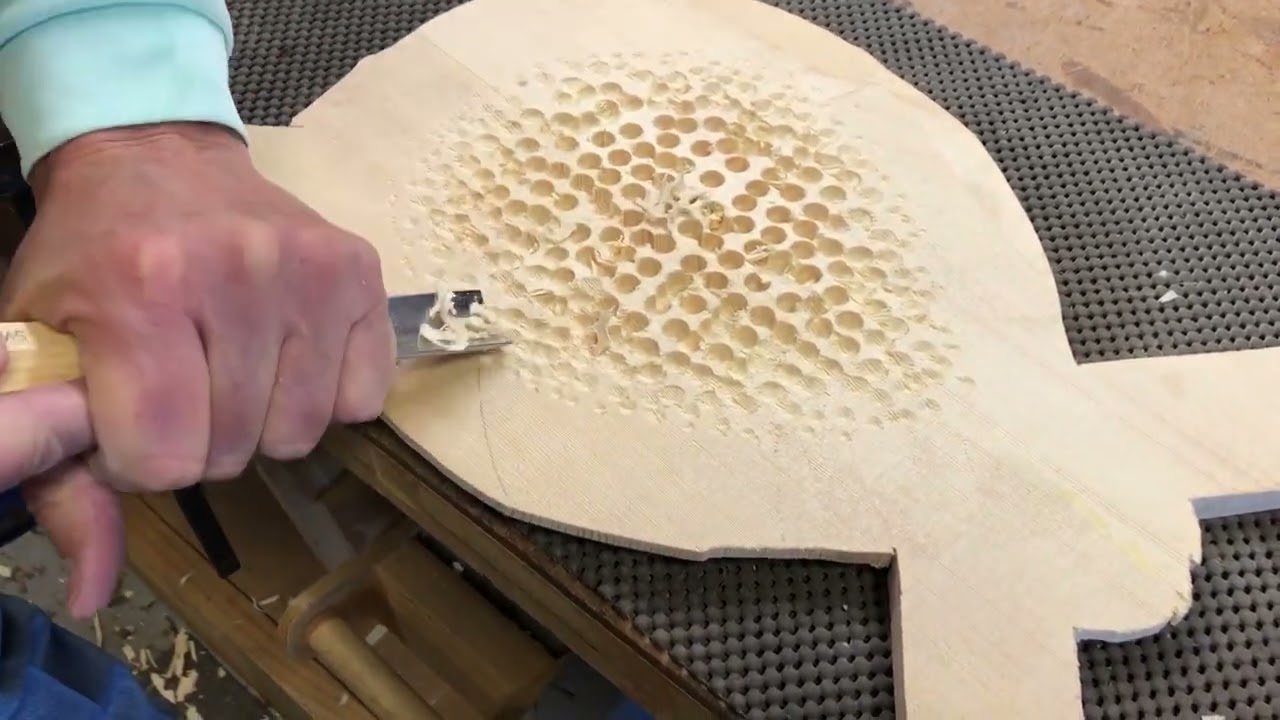 Building My First Mandolin - Carving inside of top
