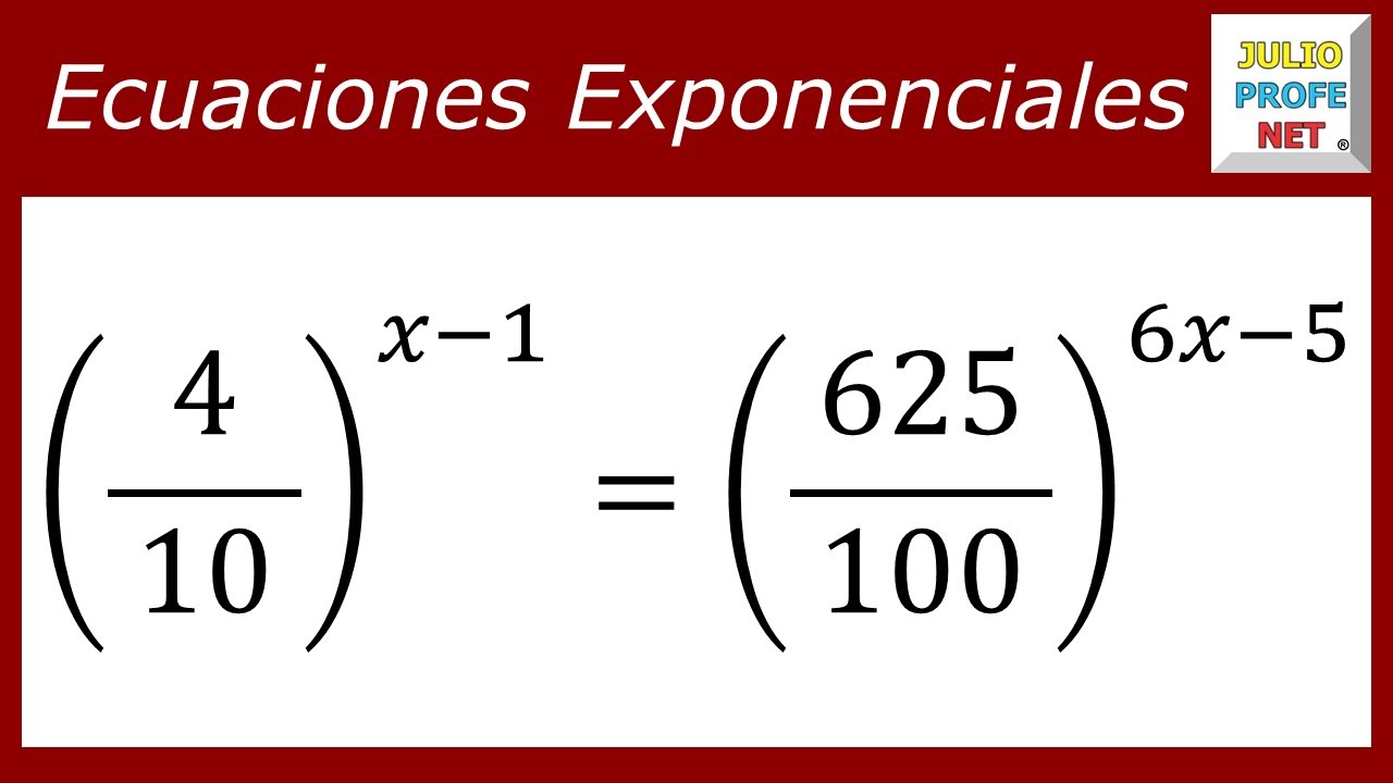 Ecuaciones exponenciales | Ej. 8 #julioprofe