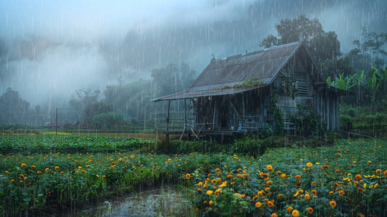 NO MORE insomnia and Sleep ALL night long with Heavy Forest Rain - Deep Sleep