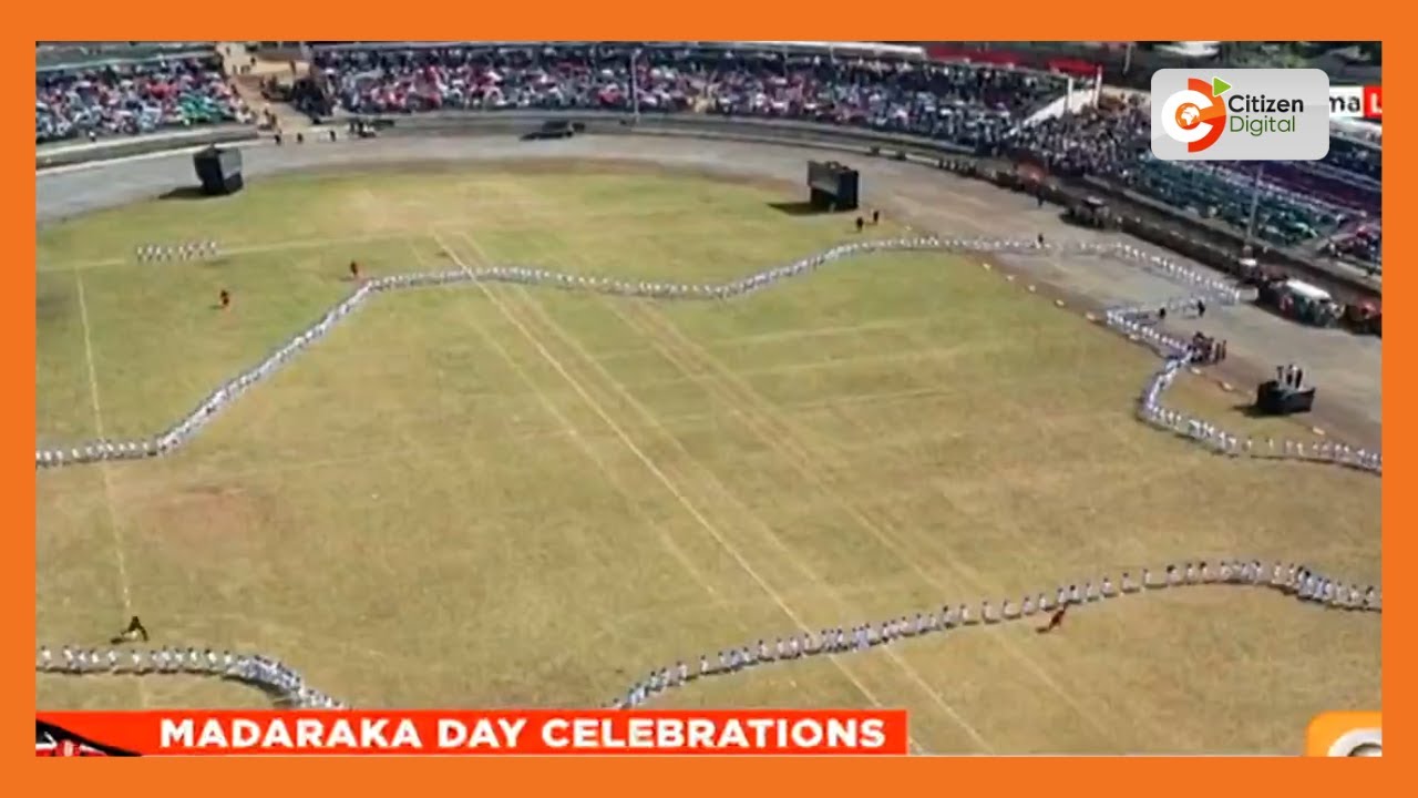 Schoolchildren entertains guest at 61st Madaraka Day Celebrations in Masinde Muliro Stadium