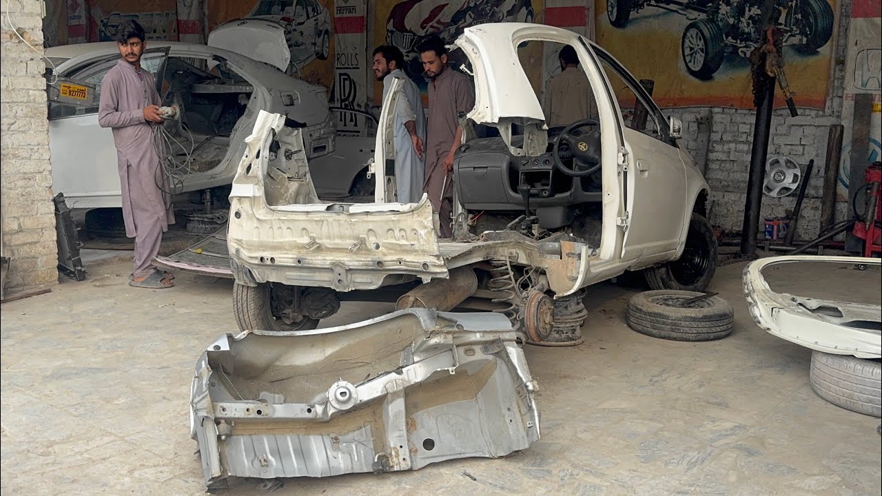 Toyota Vitz Major Accident Repair | Complete Body Rebuild Projects