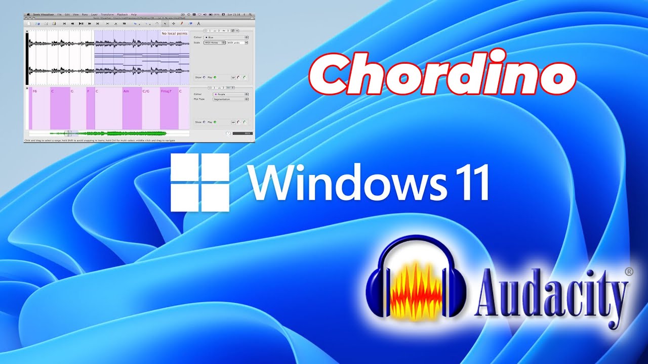 Sacar acordes de canciones con programa - CHORDINO para AUDACITY WINDOWS 11