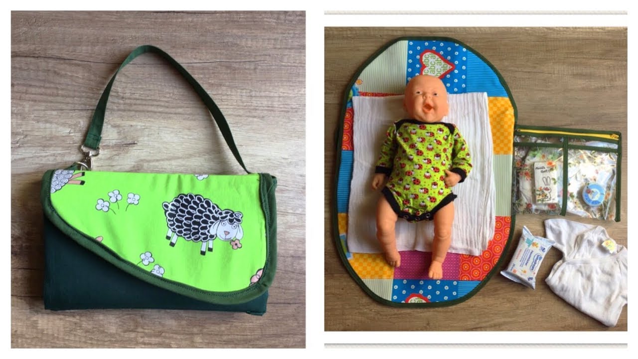Wickeltasche / Windeltasche, Clutch nach Art der 