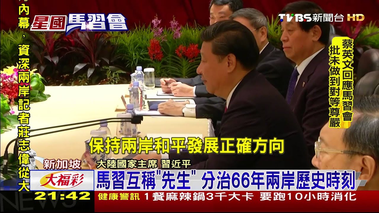 【TVBS】馬習會世紀之握　都強調「九二共識」