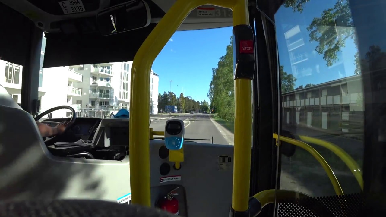 Sweden, Stockholm, ride with bus No 835 from Port73 Willys to Jordbro train station